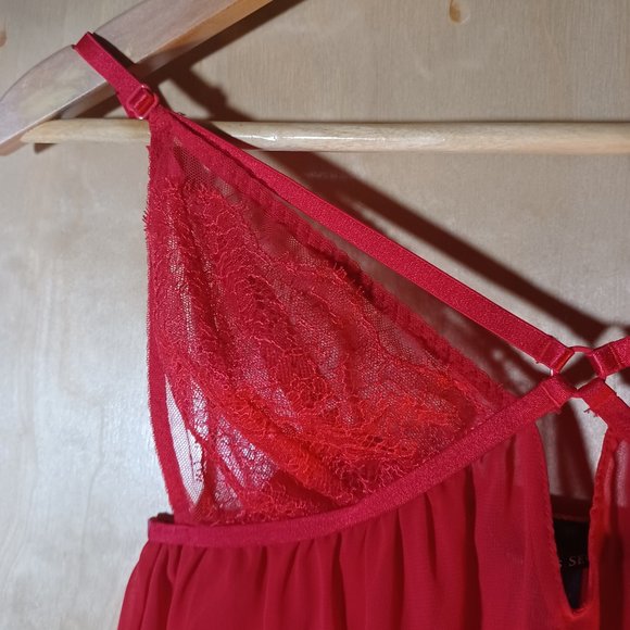 VICTORIA'S SECRET Red Babydoll Slip_Size Large - Picture 4 of 7